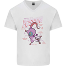 Possum Anatomy Mens V-Neck Cotton T-Shirt White