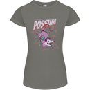Possum Anatomy Womens Petite Cut T-Shirt Charcoal