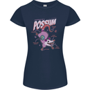 Possum Anatomy Womens Petite Cut T-Shirt Navy Blue