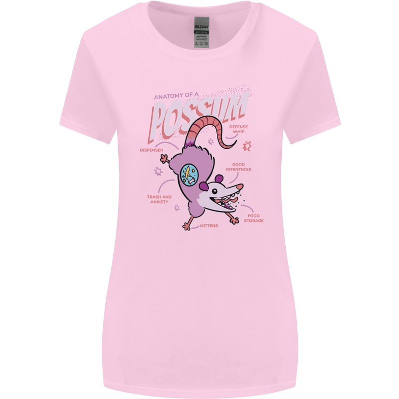 Possum Anatomy Womens Wider Cut T-Shirt Light Pink