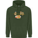 Potato Murder Funny Food BBQ Chef Childrens Kids Hoodie Forest Green