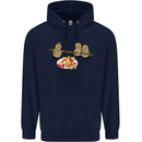 Potato Murder Funny Food BBQ Chef Childrens Kids Hoodie Navy Blue