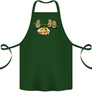 Potato Murder Funny Food BBQ Chef Cotton Apron 100% Organic Forest Green