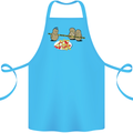 Potato Murder Funny Food BBQ Chef Cotton Apron 100% Organic Turquoise