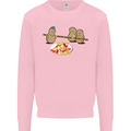 Potato Murder Funny Food BBQ Chef Kids Sweatshirt Jumper Light Pink