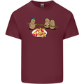 Potato Murder Funny Food BBQ Chef Mens Cotton T-Shirt Tee Top Maroon