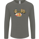 Potato Murder Funny Food BBQ Chef Mens Long Sleeve T-Shirt Charcoal