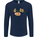 Potato Murder Funny Food BBQ Chef Mens Long Sleeve T-Shirt Navy Blue