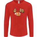 Potato Murder Funny Food BBQ Chef Mens Long Sleeve T-Shirt Red