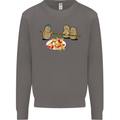 Potato Murder Funny Food BBQ Chef Mens Sweatshirt Jumper Charcoal