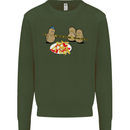 Potato Murder Funny Food BBQ Chef Mens Sweatshirt Jumper Forest Green