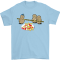 Potato Murder Funny Food BBQ Chef Mens T-Shirt Cotton Gildan Light Blue