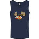 Potato Murder Funny Food BBQ Chef Mens Vest Tank Top Navy Blue