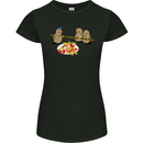 Potato Murder Funny Food BBQ Chef Womens Petite Cut T-Shirt Black