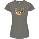 Potato Murder Funny Food BBQ Chef Womens Petite Cut T-Shirt Charcoal