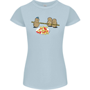 Potato Murder Funny Food BBQ Chef Womens Petite Cut T-Shirt Light Blue