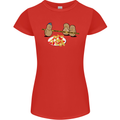 Potato Murder Funny Food BBQ Chef Womens Petite Cut T-Shirt Red