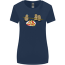 Potato Murder Funny Food BBQ Chef Womens Wider Cut T-Shirt Navy Blue