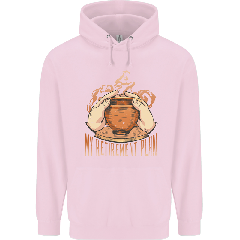 Pottery Retirement Plan Funny Childrens Kids Hoodie Light Pink