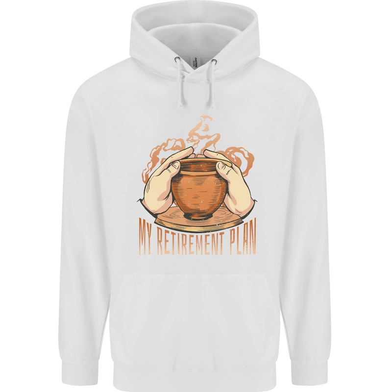 Pottery Retirement Plan Funny Childrens Kids Hoodie White