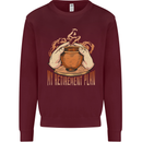 Pottery Retirement Plan Funny Kids Sweatshirt Jumper Maroon