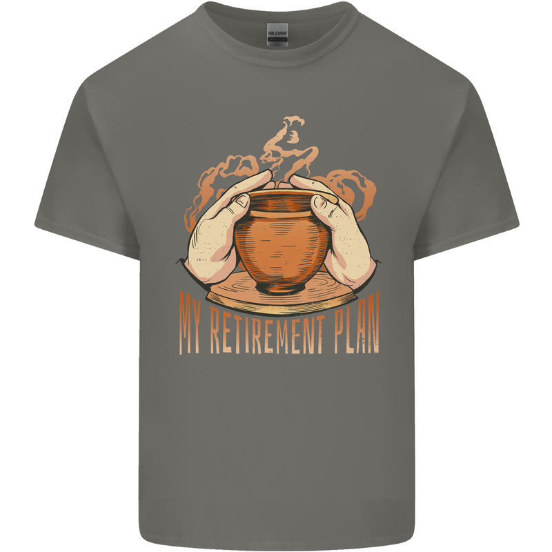 Pottery Retirement Plan Funny Kids T-Shirt Childrens Charcoal