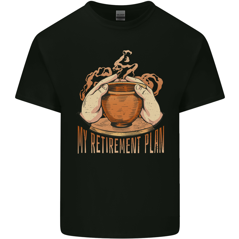 Pottery Retirement Plan Funny Mens Cotton T-Shirt Tee Top Black