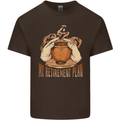 Pottery Retirement Plan Funny Mens Cotton T-Shirt Tee Top Dark Chocolate