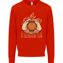 Pottery Retirement Plan Funny Mens Sweatshirt Jumper Bright Red