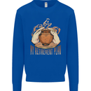 Pottery Retirement Plan Funny Mens Sweatshirt Jumper Royal Blue
