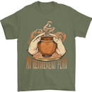 Pottery Retirement Plan Funny Mens T-Shirt 100% Cotton Military Green