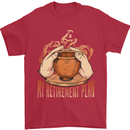 Pottery Retirement Plan Funny Mens T-Shirt 100% Cotton Red