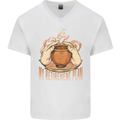 Pottery Retirement Plan Funny Mens V-Neck Cotton T-Shirt White