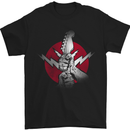 Power to the Guitar Guitarist Electric Bass Mens T-Shirt Cotton Gildan Black