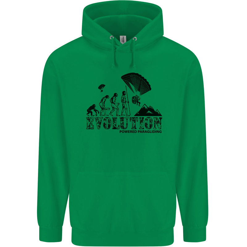 Powered Paragliding Evolution Paraglider Childrens Kids Hoodie Irish Green