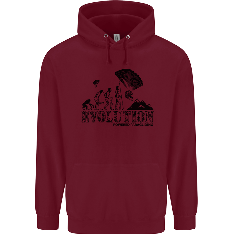 Powered Paragliding Evolution Paraglider Childrens Kids Hoodie Maroon