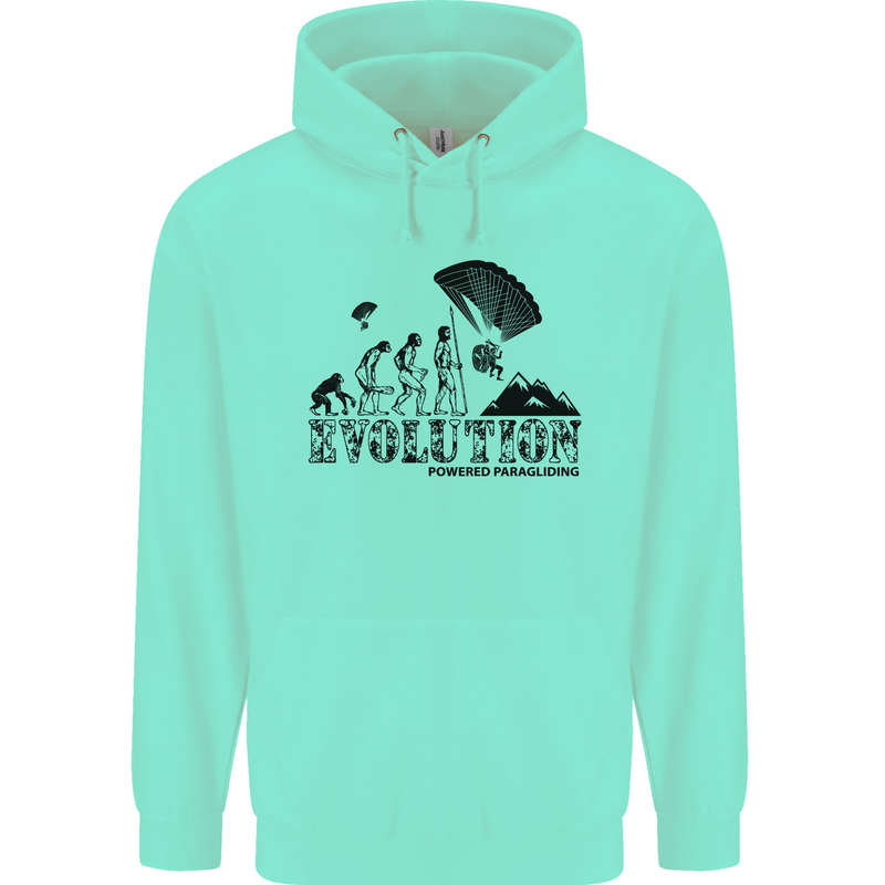 Powered Paragliding Evolution Paraglider Childrens Kids Hoodie Peppermint