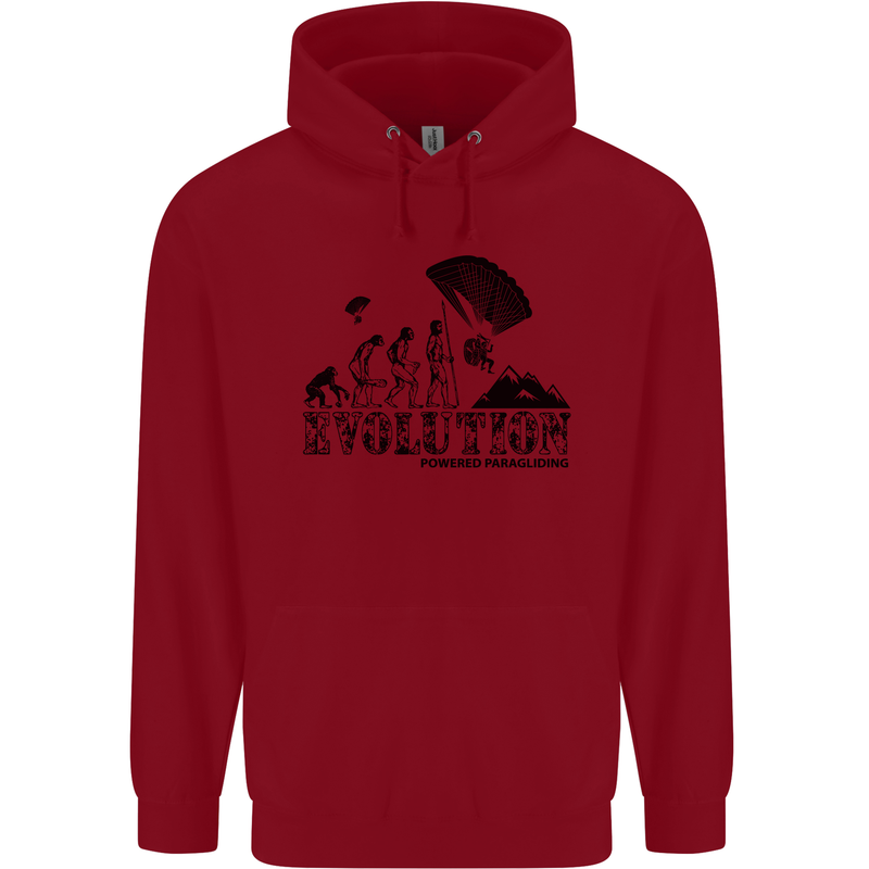 Powered Paragliding Evolution Paraglider Childrens Kids Hoodie Red