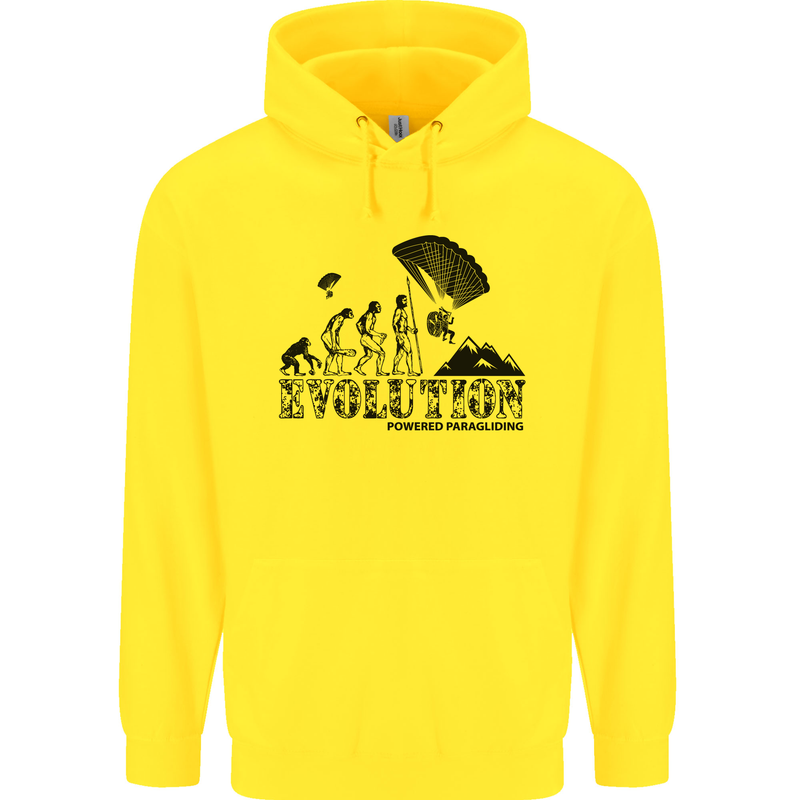Powered Paragliding Evolution Paraglider Childrens Kids Hoodie Yellow
