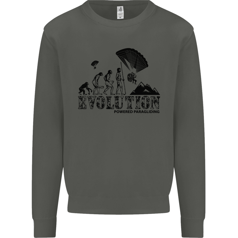 Powered Paragliding Evolution Paraglider Kids Sweatshirt Jumper Storm Grey