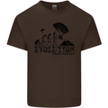 Powered Paragliding Evolution Paraglider Mens Cotton T-Shirt Tee Top Dark Chocolate