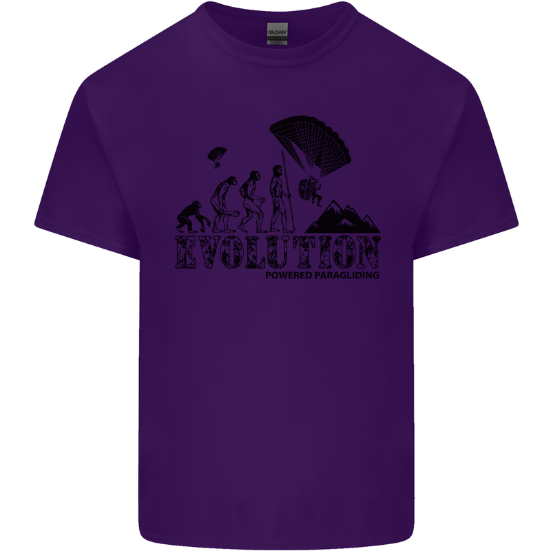 Powered Paragliding Evolution Paraglider Mens Cotton T-Shirt Tee Top Purple
