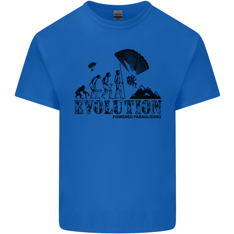 Powered Paragliding Evolution Paraglider Mens Cotton T-Shirt Tee Top Royal Blue