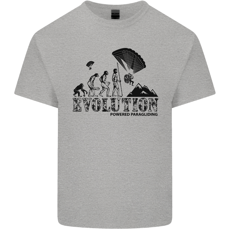 Powered Paragliding Evolution Paraglider Mens Cotton T-Shirt Tee Top Sports Grey
