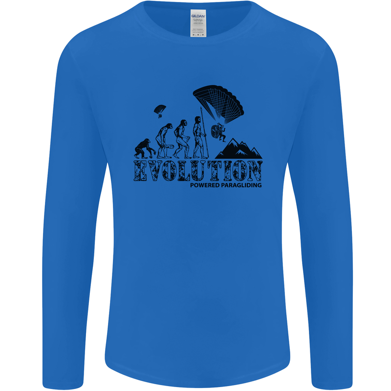 Powered Paragliding Evolution Paraglider Mens Long Sleeve T-Shirt Royal Blue