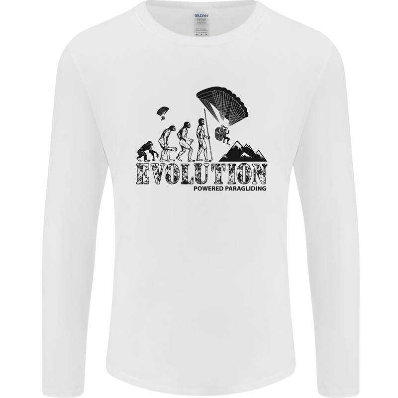 Powered Paragliding Evolution Paraglider Mens Long Sleeve T-Shirt White