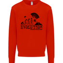 Powered Paragliding Evolution Paraglider Mens Sweatshirt Jumper Bright Red