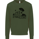 Powered Paragliding Evolution Paraglider Mens Sweatshirt Jumper Forest Green
