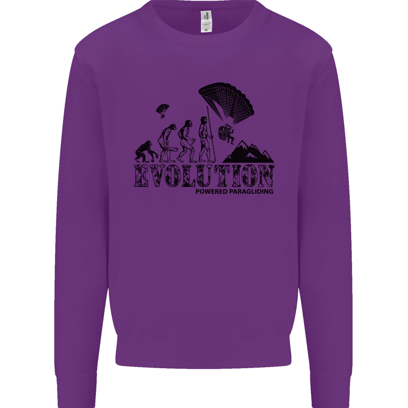 Powered Paragliding Evolution Paraglider Mens Sweatshirt Jumper Purple