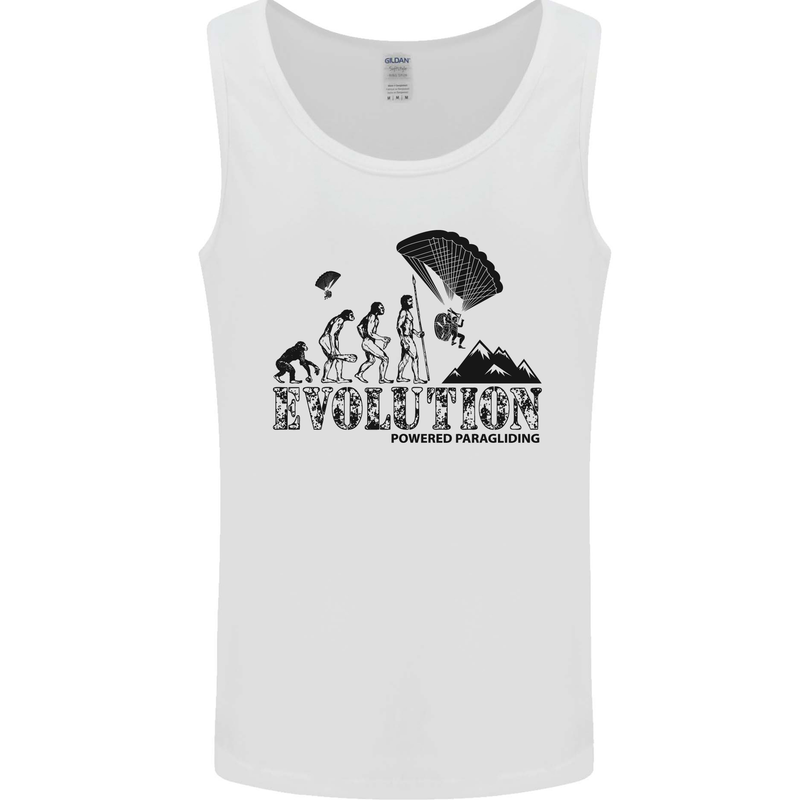 Powered Paragliding Evolution Paraglider Mens Vest Tank Top White